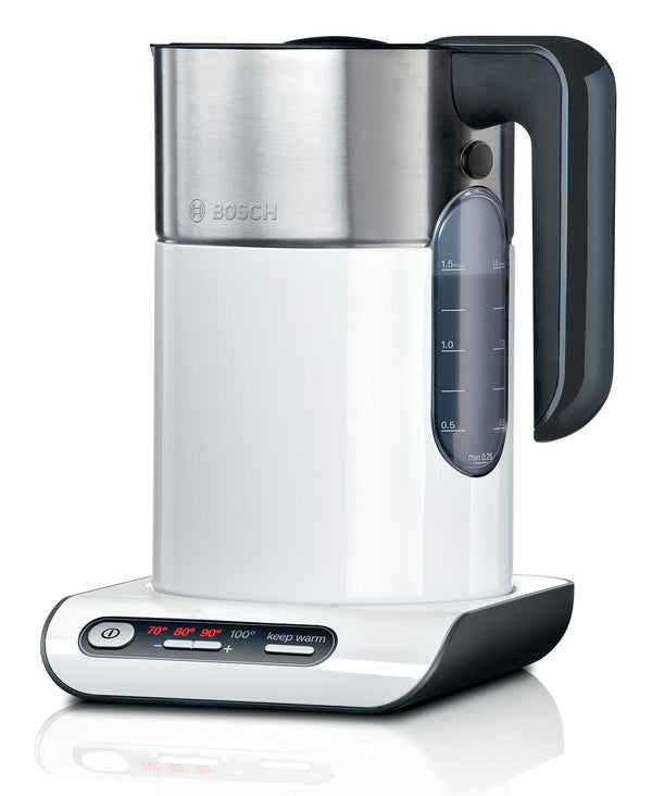 Bosch TWK8611P elkedel 1,5 L 2400 W Anthracit, Rustfrit stål, Hvid