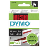 DYMO D1 Standard - Black on Red - 19mm etiketbånd Sort på rød