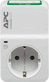 APC PM1WU2-GR overspændingsbeskytter Hvid 1 AC stikkontakt(er) 230 V
