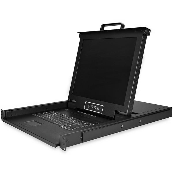 StarTech.com RKCONS1708K rack-konsol 43,2 cm (17") 1280 x 1024 pixel Stål Sort 1U