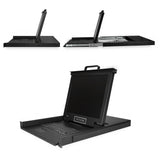 StarTech.com RKCONS1708K rack-konsol 43,2 cm (17") 1280 x 1024 pixel Stål Sort 1U