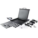 StarTech.com RKCONS1901 rack-konsol 48,3 cm (19") 1280 x 1024 pixel Stål Sort 1U