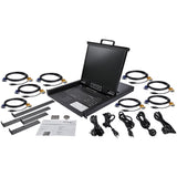 StarTech.com RKCONS1908K rack-konsol 48,3 cm (19") 1280 x 1024 pixel Stål Sort 1U
