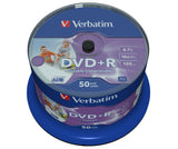 Verbatim DVD+R Wide Inkjet Printable No ID Brand 4,7 GB 50 stk