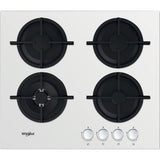 Whirlpool AKT 625/WH Sort, Hvid Indbygget 60 cm Gaskomfur 4 zone(s)