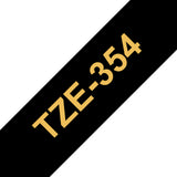 Brother TZE-R354 etiketbånd Guld på sort