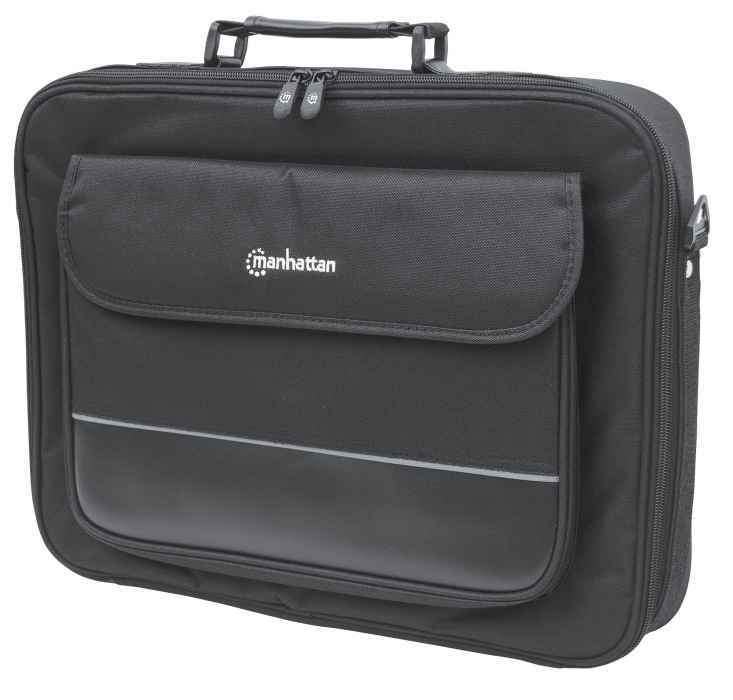 Manhattan 421560 taske og etui til laptop 43,2 cm (17") Mappe Sort