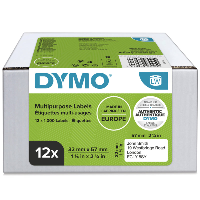 DYMO LW - Multi-Purpose Labels - 32 x 57 mm - 2093095 Hvid Selvklæbende printeretiket