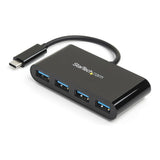 StarTech.com HB30C4AB interface hub USB 3.2 Gen 1 (3.1 Gen 1) Type-C 5000 Mbit/s Sort
