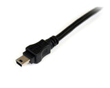 StarTech.com USB2HABMY6 USB-kabel USB 2.0 1,8 m Mini-USB B 2 x USB A Sort, Rød