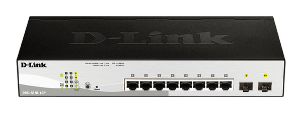 D-Link DGS-1210-10P Administreret L2 Gigabit Ethernet (10/100/1000) Strøm over Ethernet (PoE) 1U Sort