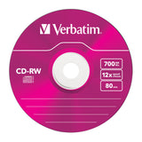 Verbatim CD-RW Colour 12x 700 MB 5 stk