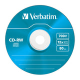 Verbatim CD-RW Colour 12x 700 MB 5 stk
