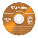 Verbatim CD-RW Colour 12x 700 MB 5 stk