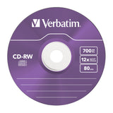 Verbatim CD-RW Colour 12x 700 MB 5 stk