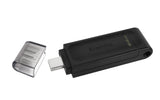 Kingston Technology DataTraveler 70 USB-nøgle USB Type-C 3.2 Gen 1 (3.1 Gen 1) Sort