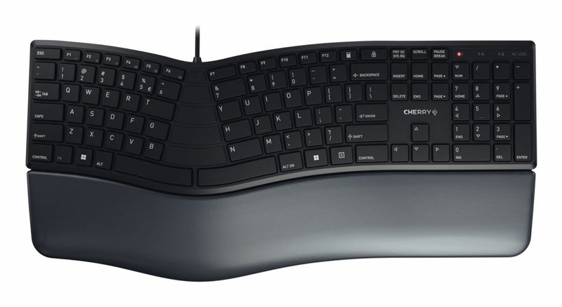 CHERRY KC 4500 ERGO tastatur Universel USB AZERTY Belgisk Sort