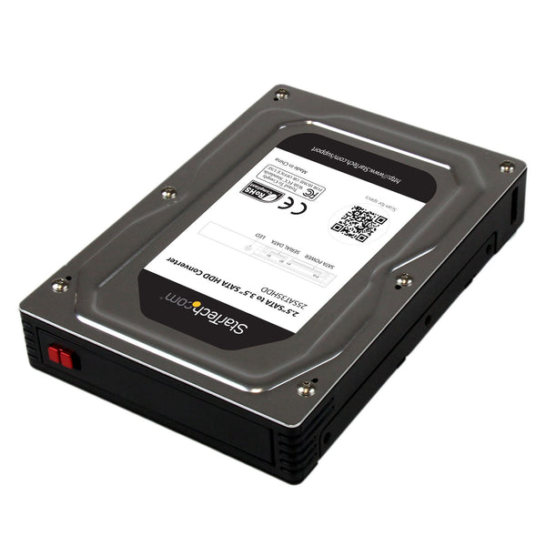 StarTech.com 25SAT35HDD drive bay panel 8,89 cm (3.5") Opbevaring drev bakke Sort, Sølv