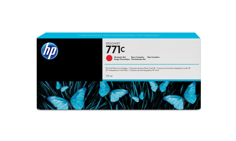 HP 771C 775-ml Chromatic Red DesignJet Ink Cartridge printhoved Termisk inkjet