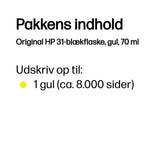 HP 31 70ml Yellow Original Bottled Ink Cartridge for Smart TankSeries Printers