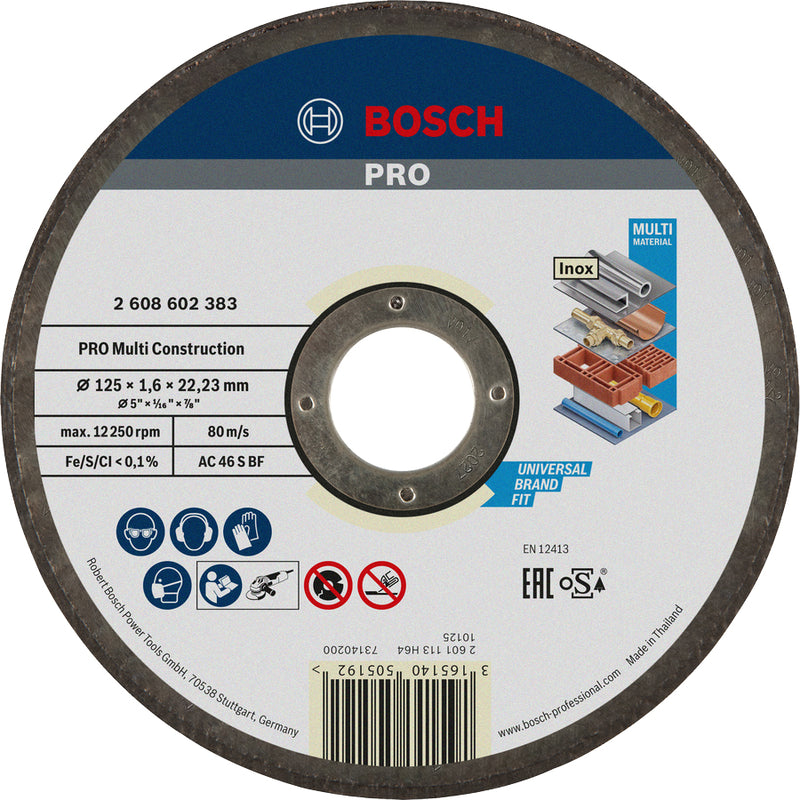 Bosch 2 608 602 383 tilbehør vinkelsliber Slibeskive