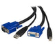StarTech.com SVUSB2N1_10 KVM-kabel Sort 3 m
