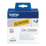 Brother DK-22606 etiketbånd Sort på gul