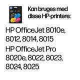 HP 912 4-Pack CMYK(4) Original Ink Cartridge Combo blækpatron Standard udbytte Sort, Blå, Magenta, Gul
