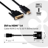 CLUB3D CAC-1210 videokabel adapter DVI Dual Link HDMI Type A (Standard) Sort
