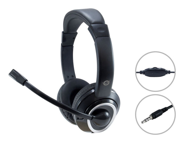 Conceptronic POLONA02B hovedtelefoner/headset Ledningsført Spil Sort