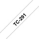 Brother TC-291 etiketbånd Sort på hvid
