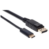 Manhattan 152464 videokabel adapter 2 m USB Type-C DisplayPort Sort