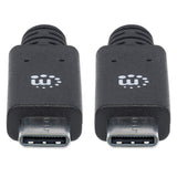 Manhattan 355223 USB-kabel USB 3.2 Gen 2 (3.1 Gen 2) 1 m USB C Sort