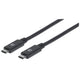 Manhattan 355223 USB-kabel USB 3.2 Gen 2 (3.1 Gen 2) 1 m USB C Sort