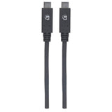 Manhattan 355223 USB-kabel USB 3.2 Gen 2 (3.1 Gen 2) 1 m USB C Sort