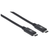 Manhattan 355223 USB-kabel USB 3.2 Gen 2 (3.1 Gen 2) 1 m USB C Sort