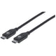 Manhattan 355247 USB-kabel USB 2.0 2 m USB C Sort