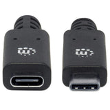Manhattan 355230 USB-kabel USB 3.2 Gen 2 (3.1 Gen 2) 0,5 m USB C Sort