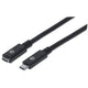Manhattan 355230 USB-kabel USB 3.2 Gen 2 (3.1 Gen 2) 0,5 m USB C Sort