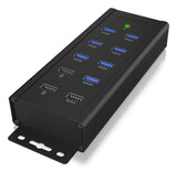 ICY BOX IB-HUB1703-QC3 USB 3.2 Gen 1 (3.1 Gen 1) Type-B 5000 Mbit/s Sort