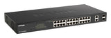D-Link DGS-1100-26MPV2/B Administreret L2 Gigabit Ethernet (10/100/1000) Strøm over Ethernet (PoE) Sort