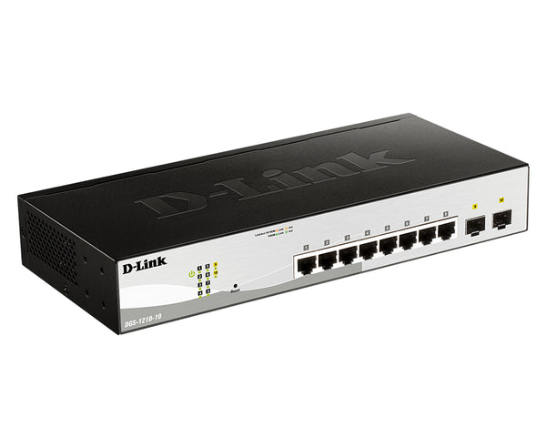 D-Link DGS-1210-10 netværksswitch Administreret L2 Gigabit Ethernet (10/100/1000) 1U Sort, Grå