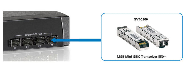 LevelOne GVT-0300 modul til netværksmodtager Fiberoptisk 1250 Mbit/s SFP 850 nm