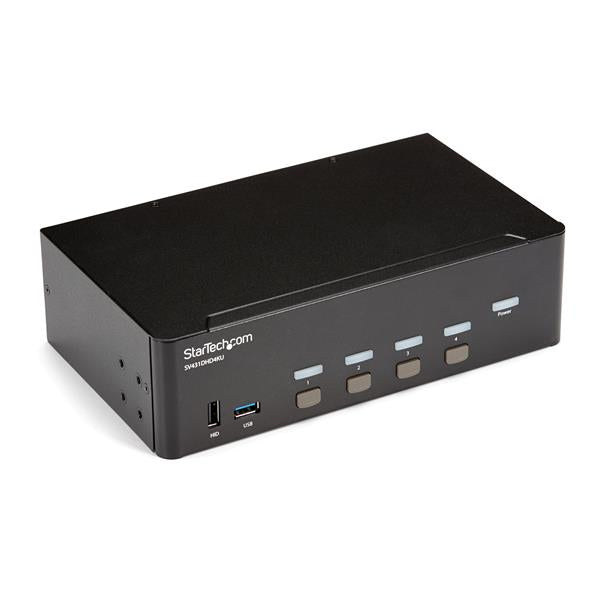 StarTech.com SV431DHD4KU KVM Switch Stativ-montering Sort