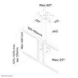 Neomounts PLASMA-C100 tv-beslag 190,5 cm (75") Sølv