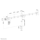 Neomounts FPMA-D550D3BLACK skærmbeslag og -stativer 68,6 cm (27") Skrivebord Sort