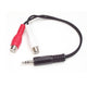 StarTech.com MUMFRCA lydkabel 0,15 m 3.5mm 2 x RCA Sort