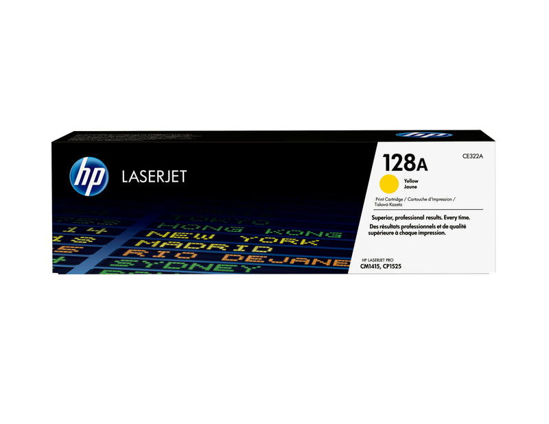 HP 128A Yellow Original LaserJet Toner Cartridge tonerpatron 1 stk