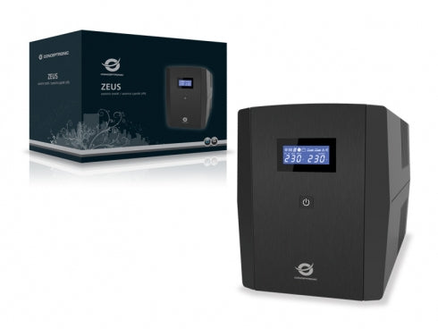 Conceptronic ZEUS04E UPS-enhed Interaktivt indgangsstik 2,2 kVA 1320 W 6 AC stikkontakt(er)