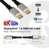 CLUB3D CAC-1069 DisplayPort kabel Sort, Sølv